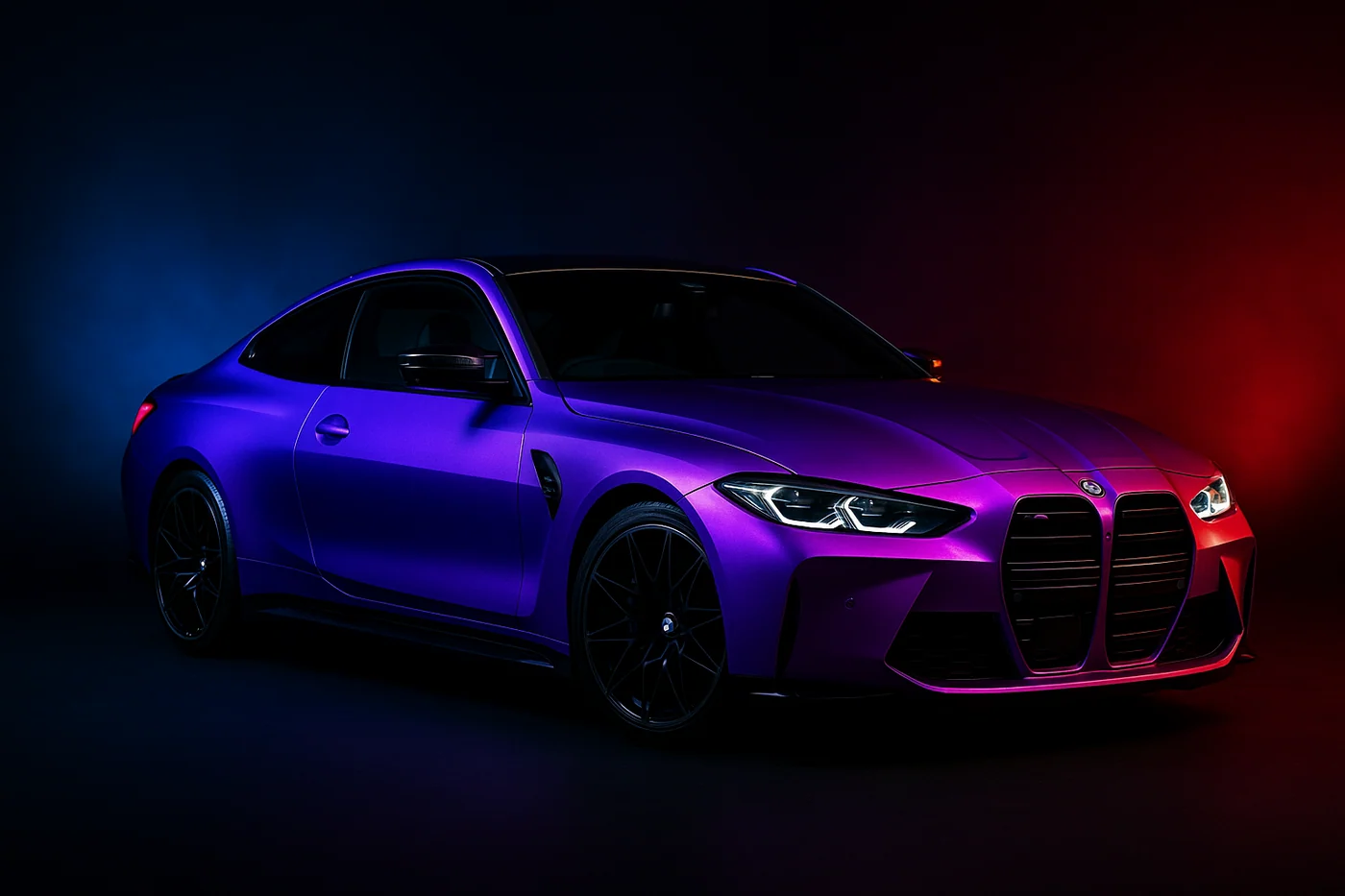 Covering violet sur BMW